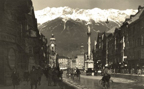 Innsbruck 1928, Maria Theresienstraße mit Annasäule