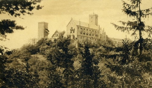 Eisenach 1908, die Wartburg von Süd-Ost