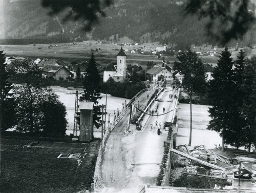 Reutte 1927, Neubau der Lechaschauer Brücke