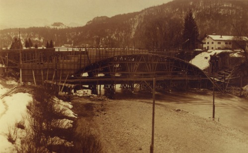 Pflach 1936, Bau einer neuen Lechbrücke