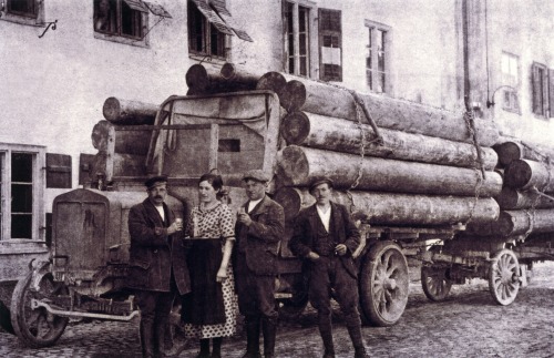 Reutte ca 1916, Holztransport