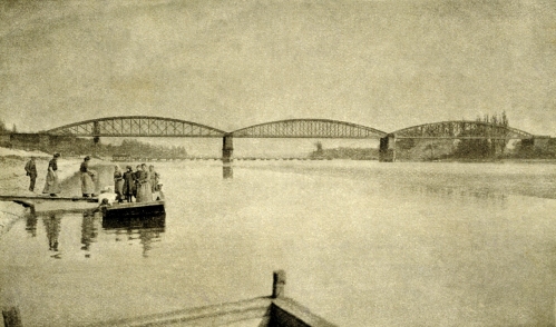 Germersheim 1915, Eisenbahn- und Schiffbrücke